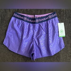 Gaiam Geo-Print Yoga Shorts Girls Size 14
